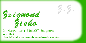 zsigmond zisko business card